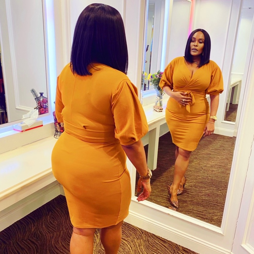 BooHoo Faux Wrap Dress